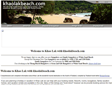 Tablet Screenshot of khaolakbeach.com